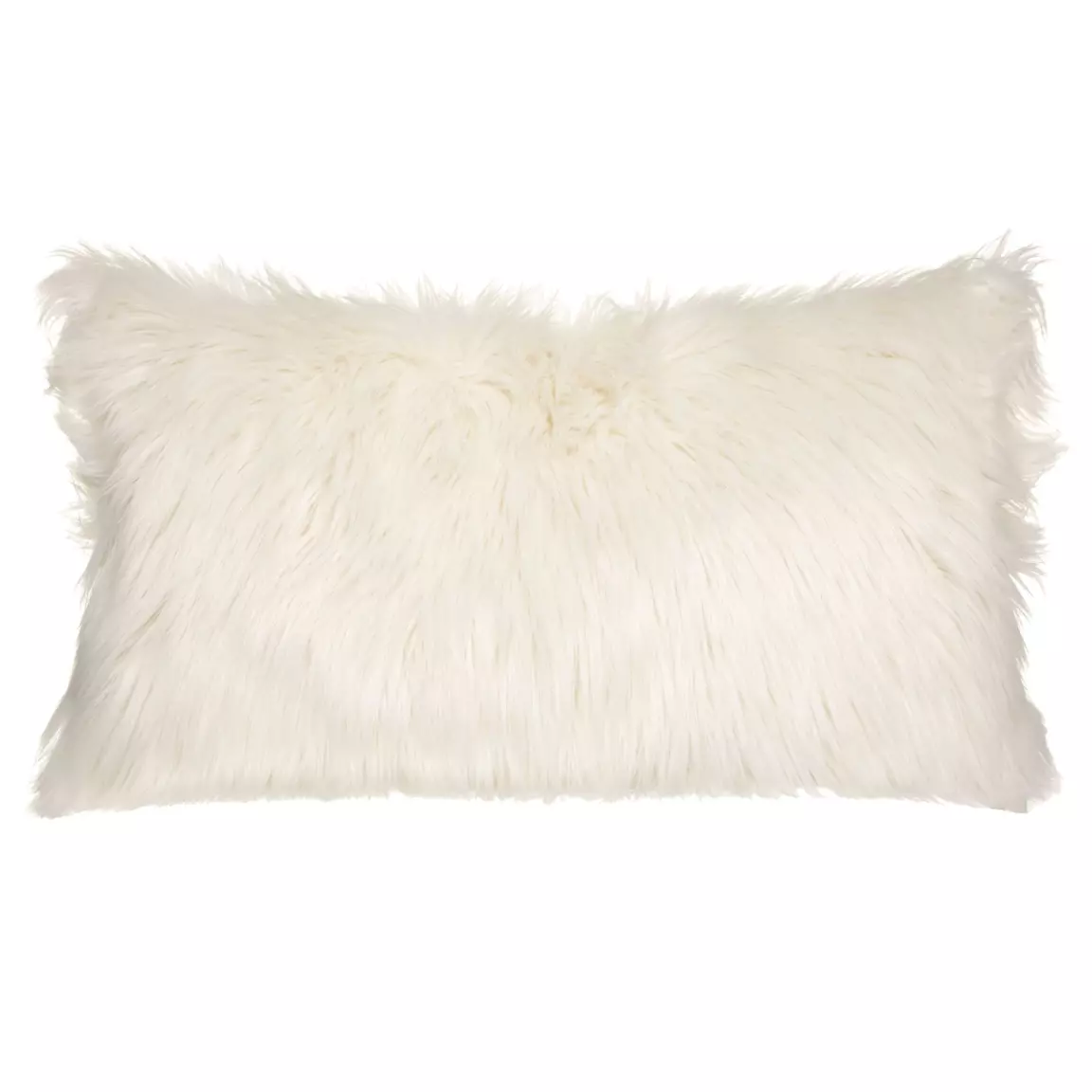 Coussin rectangulaire fausse fourrure (35 x 75 cm) Oslo Ivoire