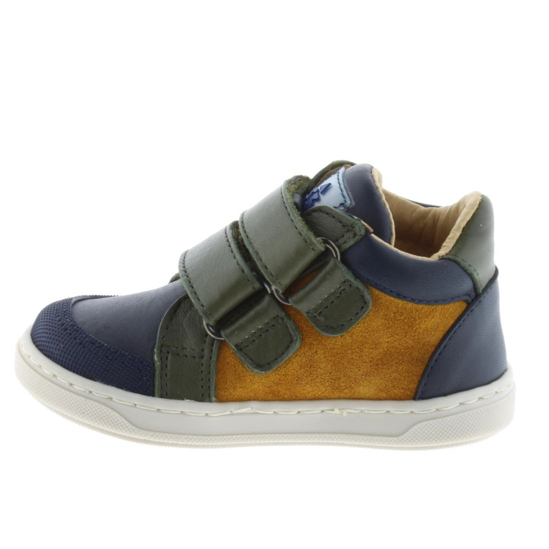 Acebos Acebos Basket Marine Vert Jaune Velcros