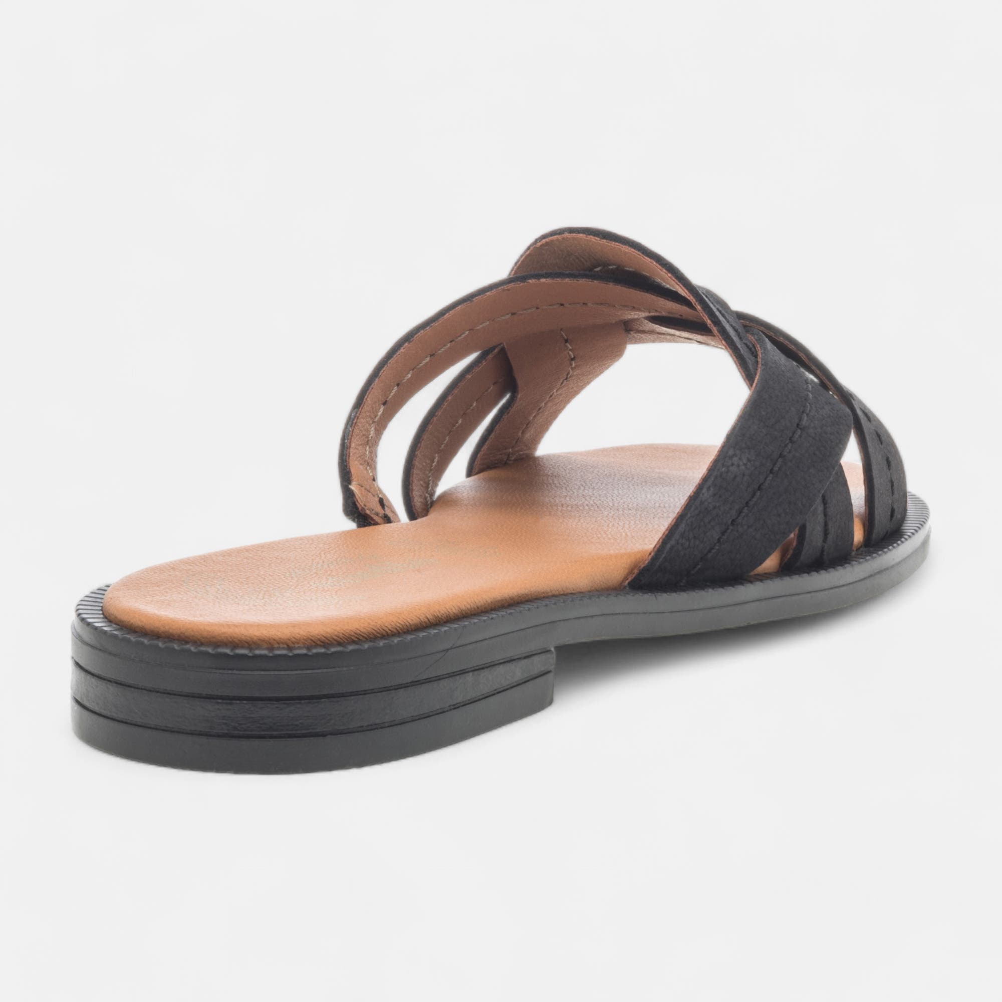 Mules Femme en cuir noir