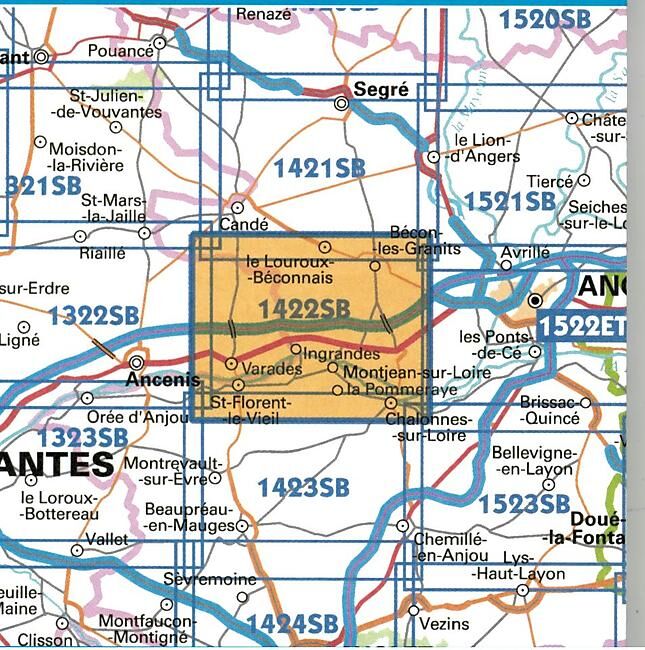 IGN - 1422 SB CHALONNES SUR LOIRE 1 25 000
