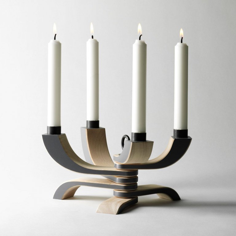 Design House Stockholm Nordic Light 4 kandelaar zwart