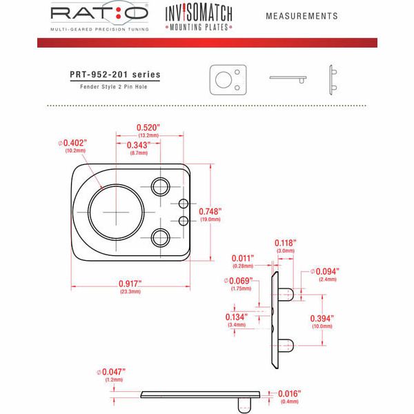 Graph Tech PRT-952-201-C0 Mount. Plates