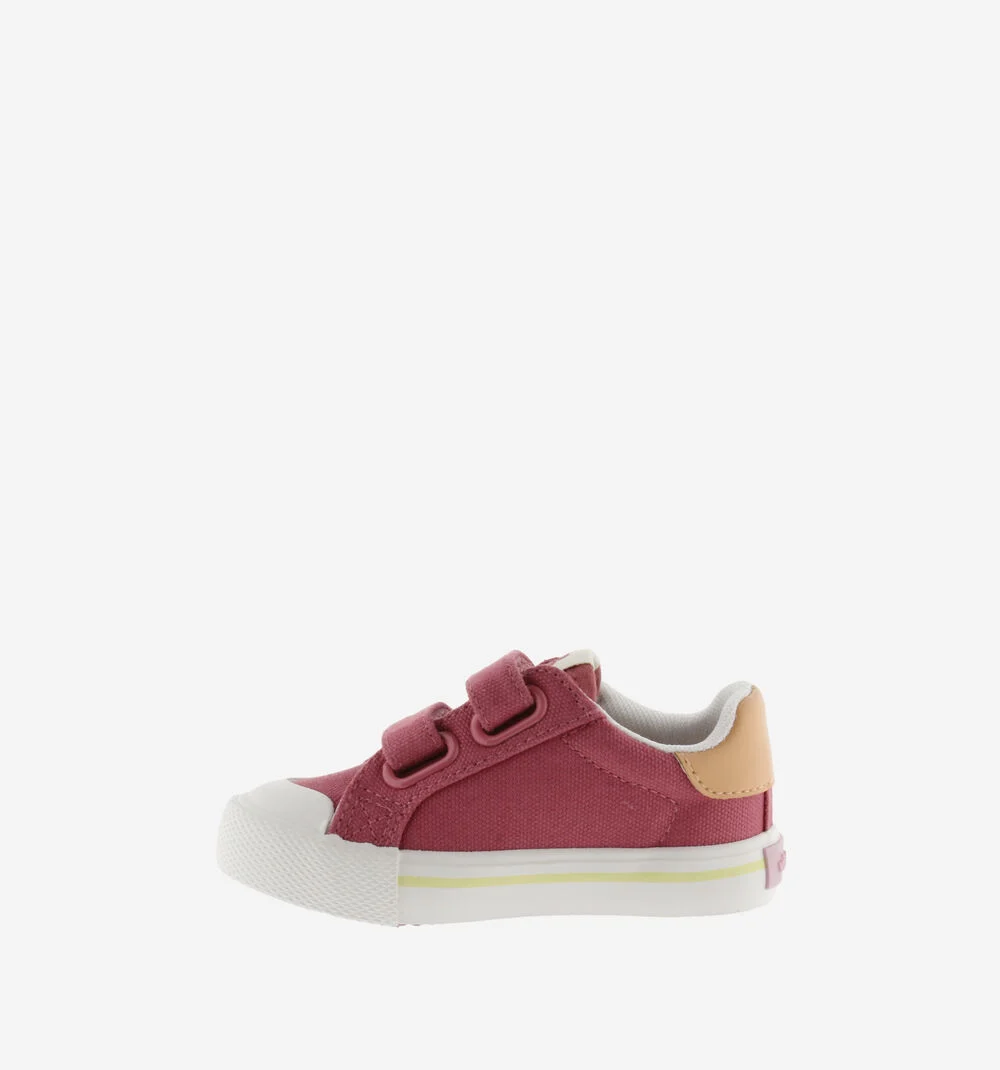 TRIBU TOILE CUIR Baskets sport en toile couleur pour enfant FRESA
