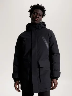 Casaco parka Rockie com capuz acolchoado e quente