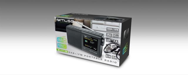 Muse Bærbar radio M-117 DB Bærbar, Sort, FM, DAB/DAB+