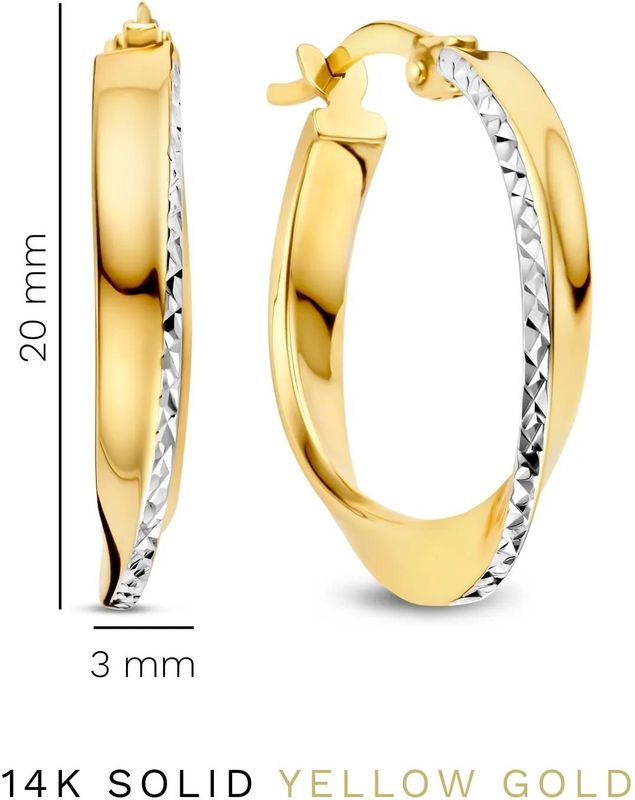 Isabel Bernard - Rivoli Laura - Oorringen - Goud - Diamantgeslepen Afwerking