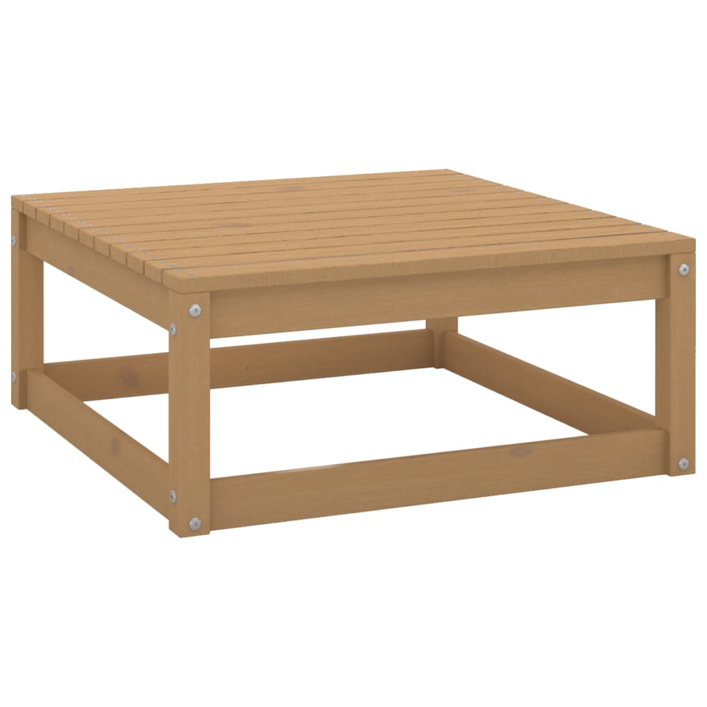Salon de jardin meuble d'extérieur ensemble de mobilier 8 pièces avec coussins marron miel bois de pin