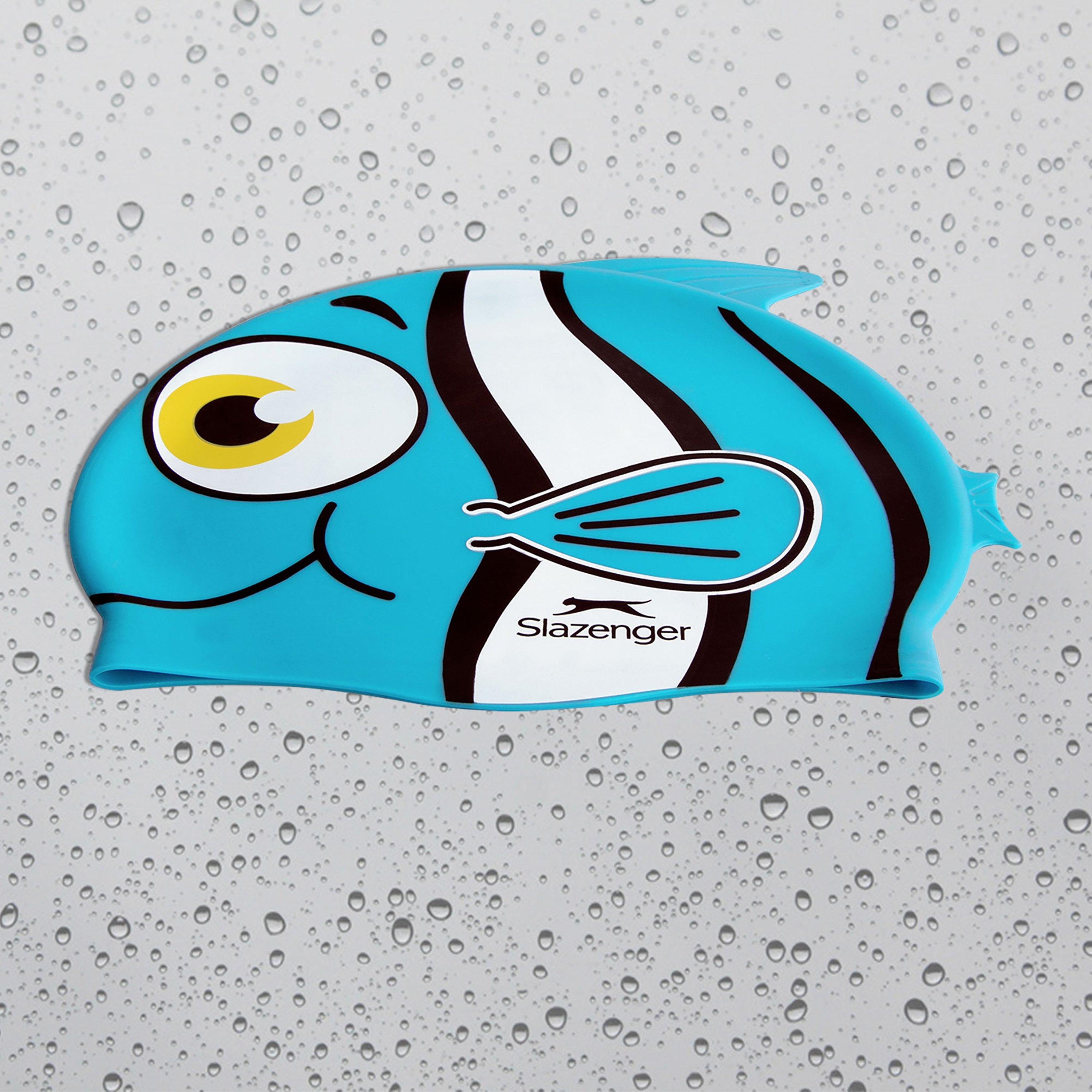 Slazenger Vibrant Fish Print Kids Swim Cap