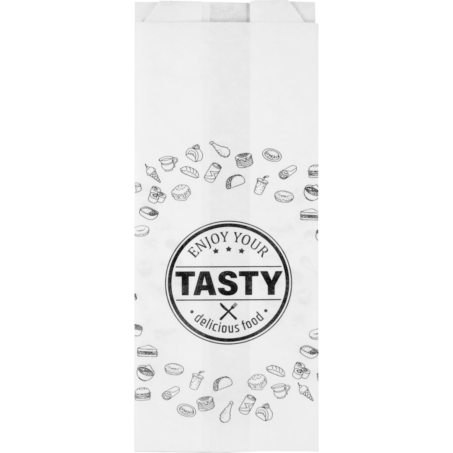 Zak, Snackzak, Ersatzpapier, Nr. 25, 0,5 pond, 11/ 4x29cm, TASTY, wit