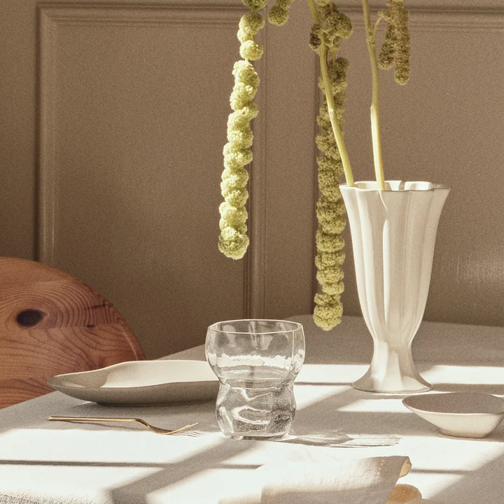 Broste Copenhagen - Heli Vase, Ø 17 x 30 cm, cream