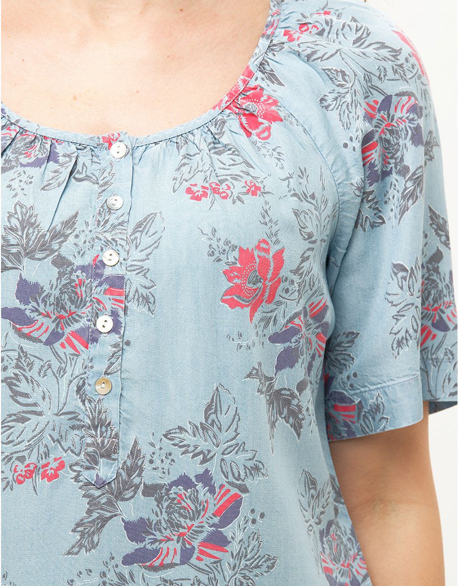 Blouse lyocell bleu ciel