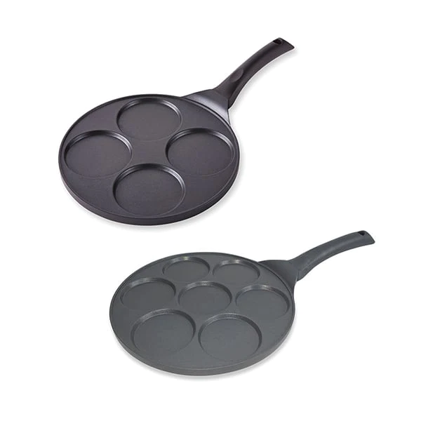 Lot de 2 poêles 7 et 4 blinis ou pancakes antiadhérentes à induction M
