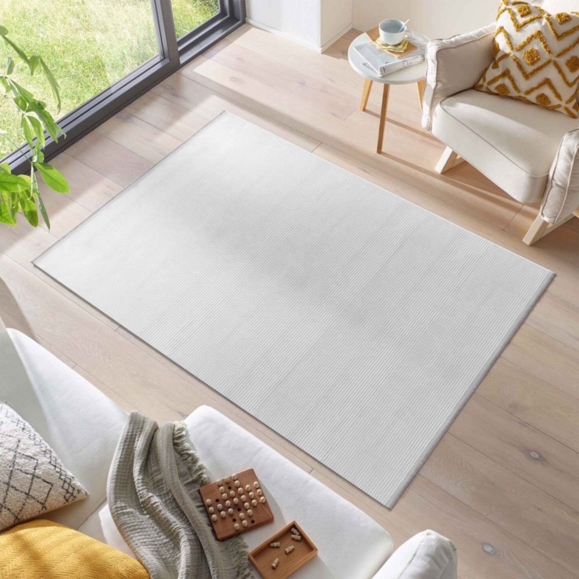 Teppich skandinavische stil, superweich, kurzflor, hoch-tief effekt, Waschbar