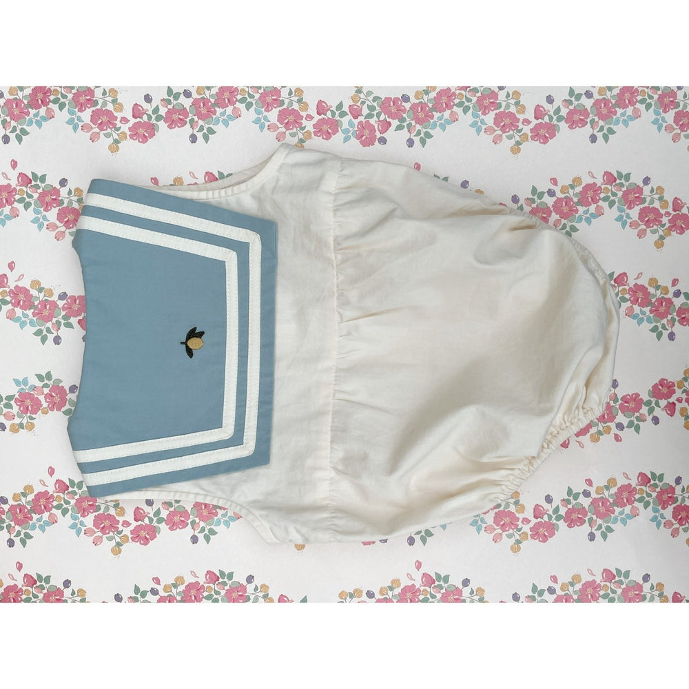 Køb Konges Sløjd Ashley Blue Celebration Sailor Romper GOTS