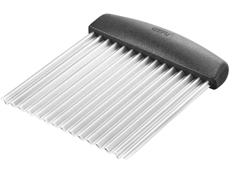 GEFU Wellenschneider Riffl Schwarz/Silber Messer für geriffelte Produkte