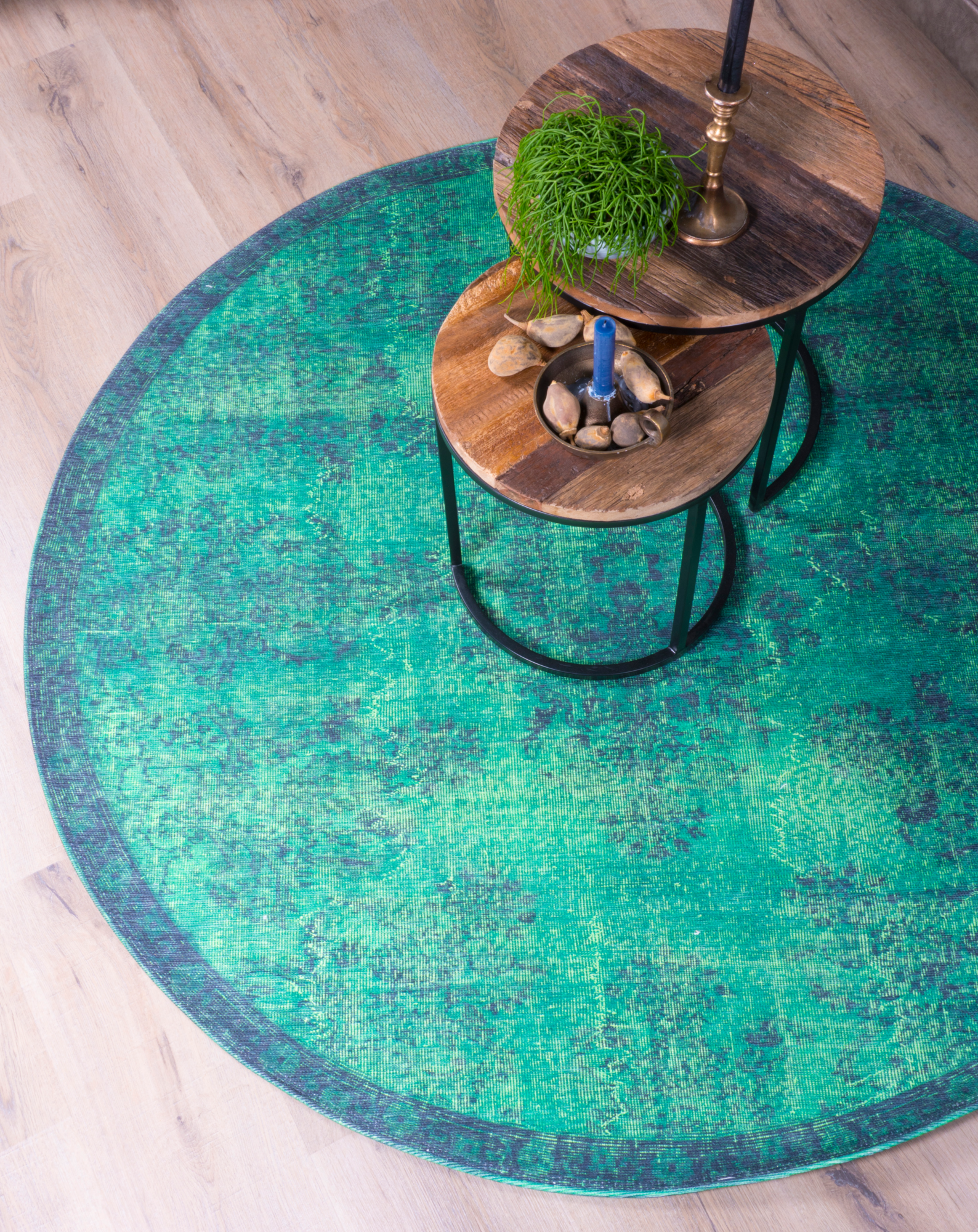 Vloerkleed Yves Groen Rond ø120 cm