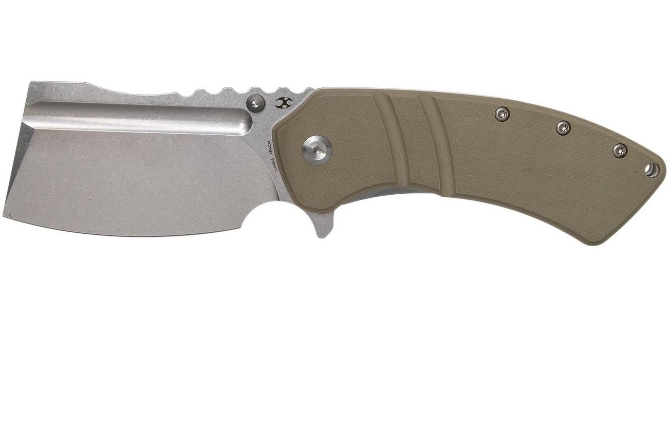Kansept XL Korvid T1030A5 Satin, Sand G10 zakmes, Justin Koch design