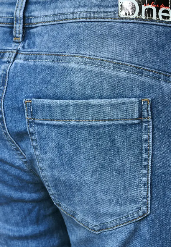 Jeans Bermudashorts - authentic light indigo wash