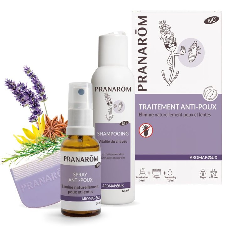 Traitement Anti-poux 2 En 1 Traite Et Lave Bio 155ml Aromapoux Pranarôm