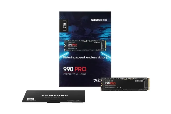 Samsung 990 PRO MZ-V9P2T0BW - SSD - krypteret - 2 TB - intern - M.2 2280 - PCIe 4.0 x4 (NVMe) - 256-bit AES - TCG Opal Encryption 2.0