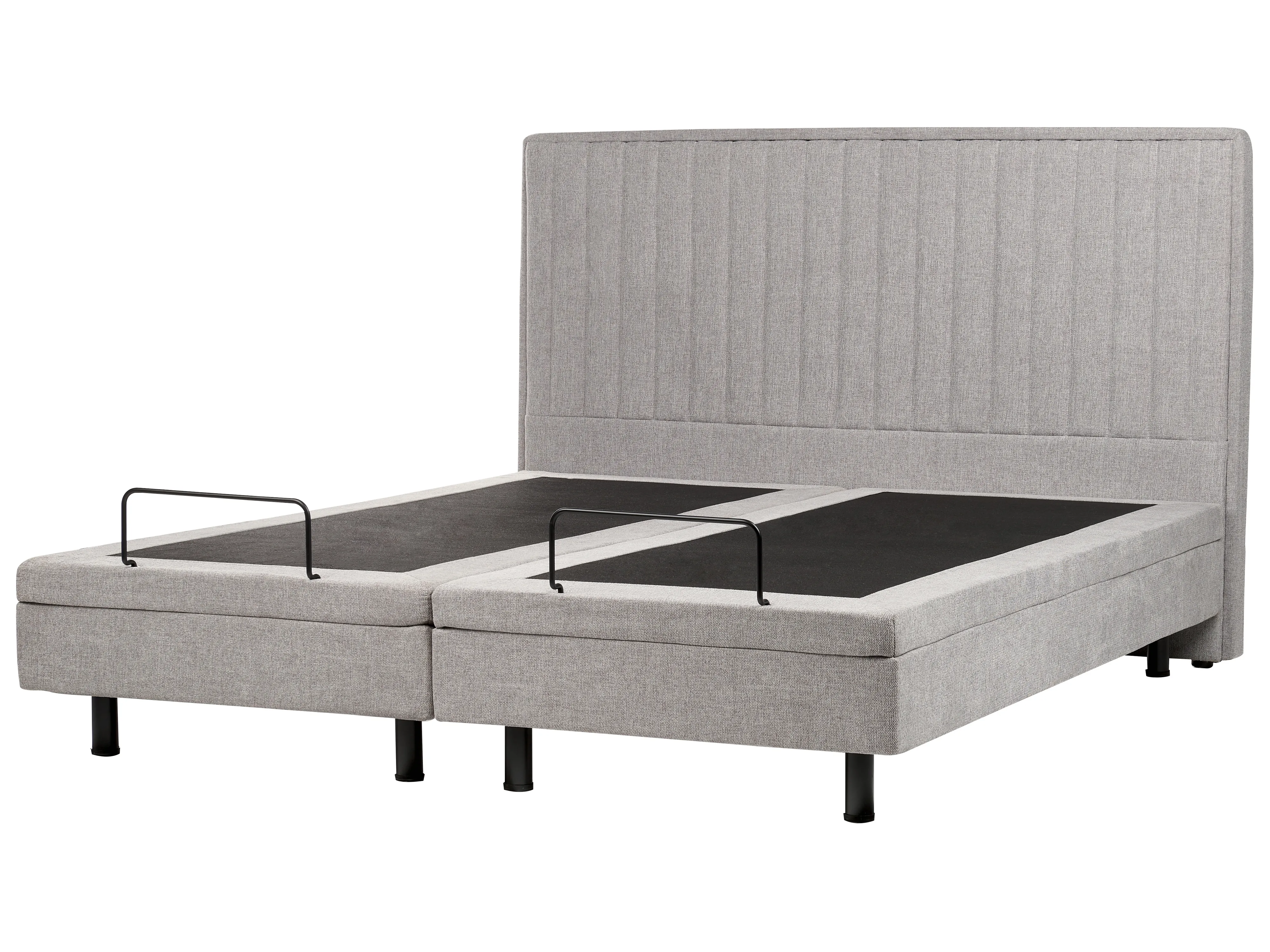 Verstelbaar bed Stof CASTELLAN 180 x 200 cm Lichtgrijs