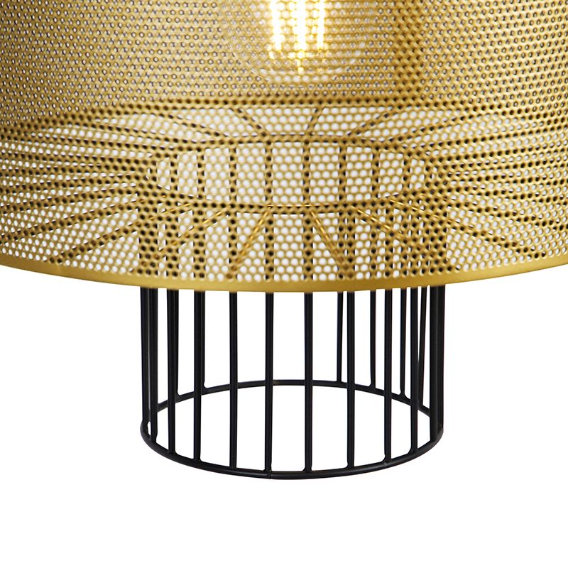 Design hanglamp goud met zwart 30 cm - Tess