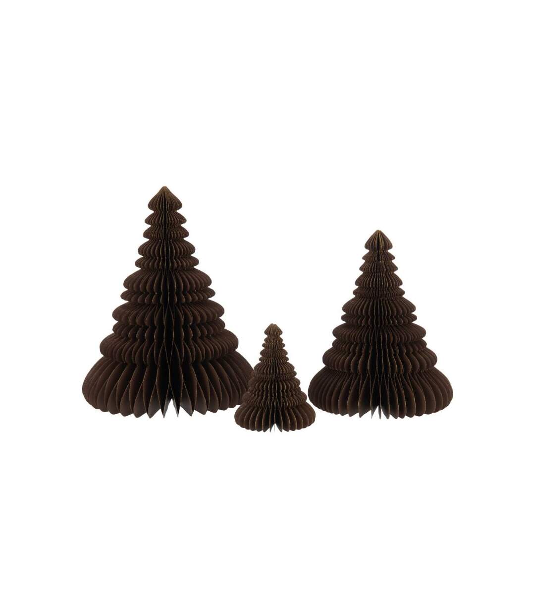 Paris Prix - Sapin De Noël à Poser En Papier pliant 30cm Marron