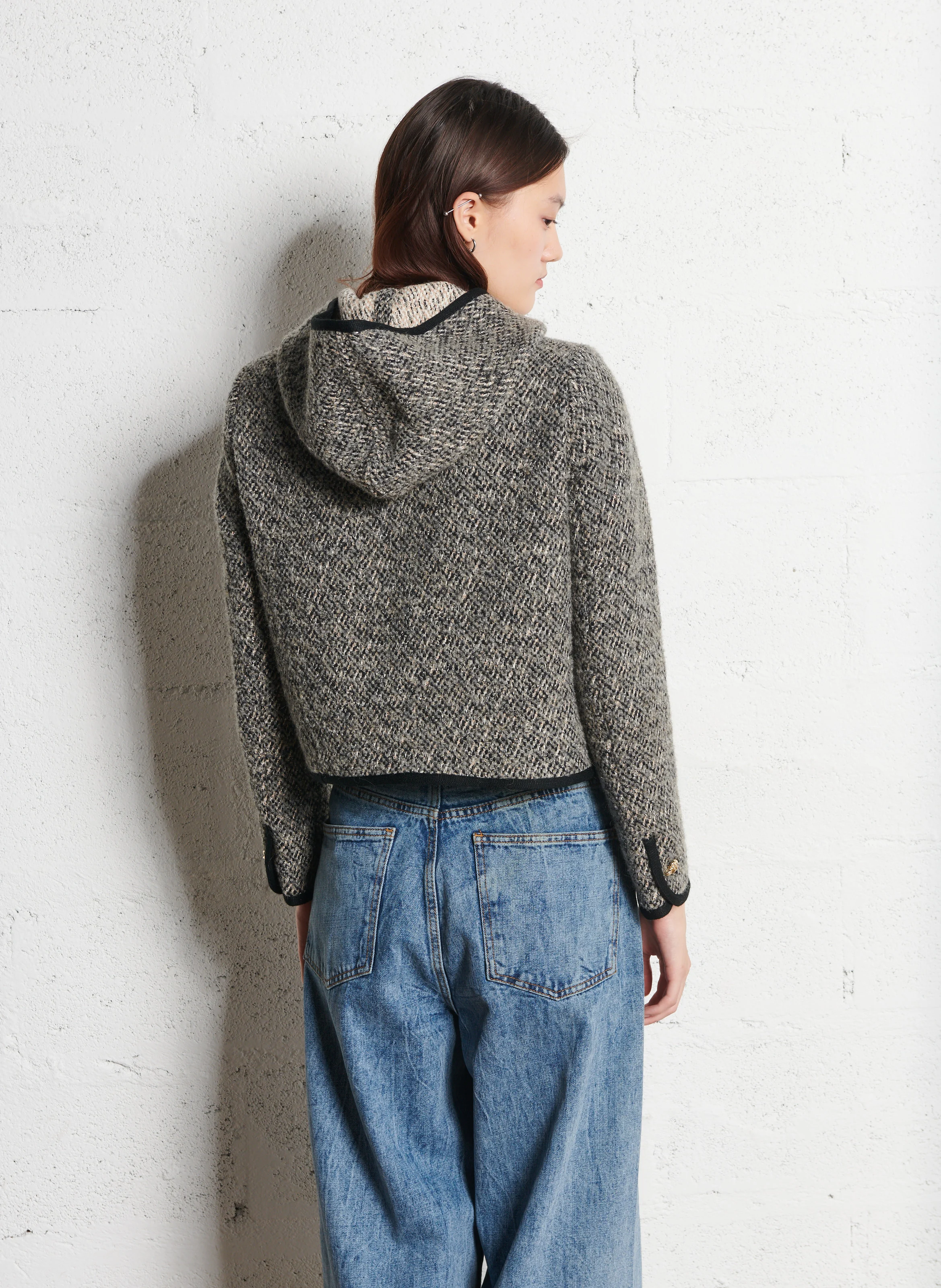 LOCTAVE - Veste oversize en coton mélangé | Gris