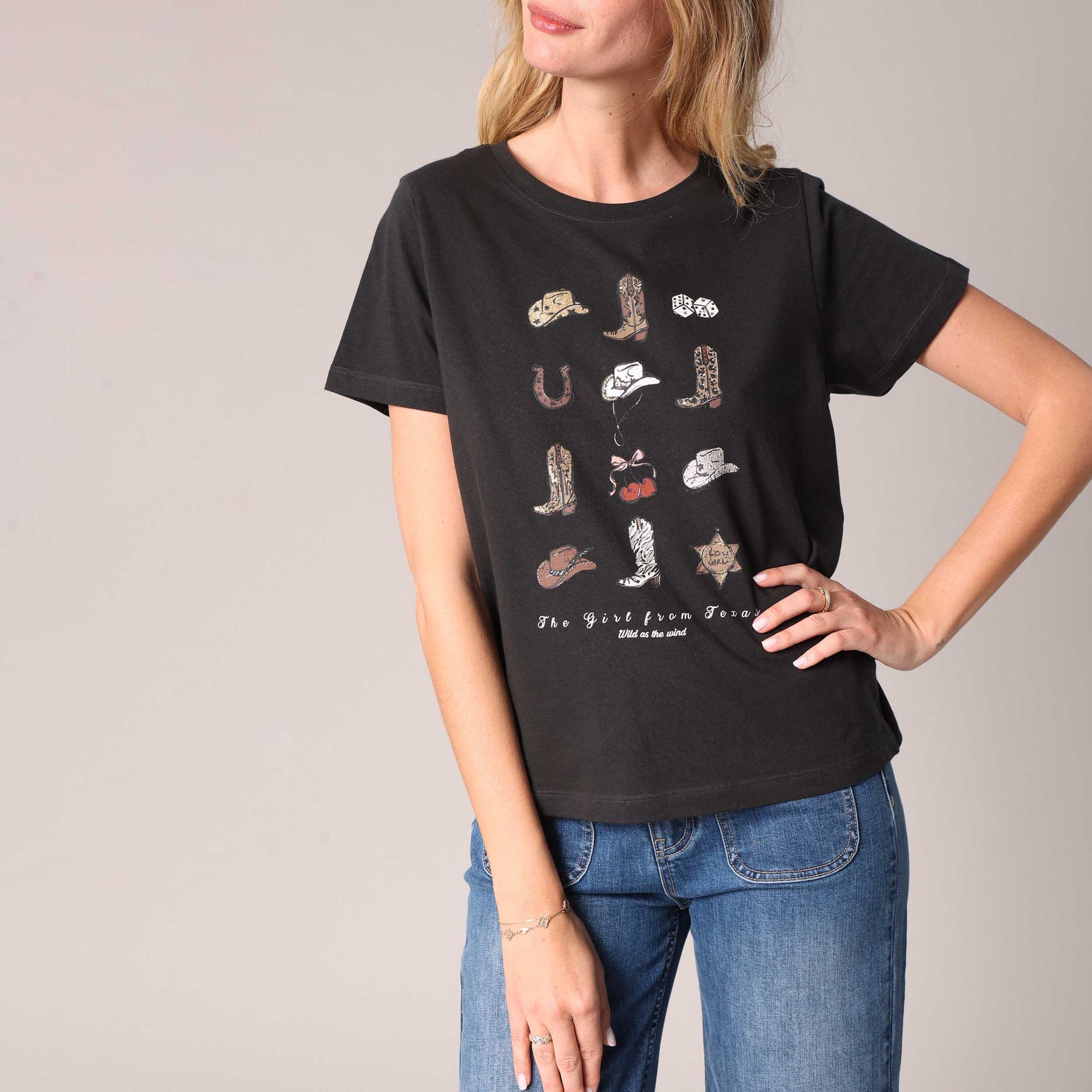 T-shirt Femme noir