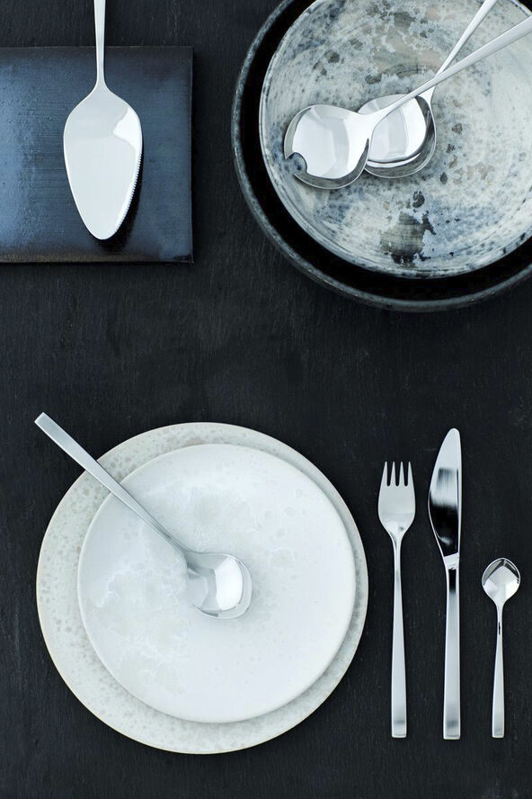 Gense Fuga dessertske mat/blank stål L17cm Rustfrit stål