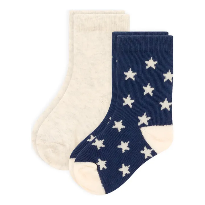 Petit Bateau Lot 2 Paires de Chaussettes Etoiles | Bleu marine
