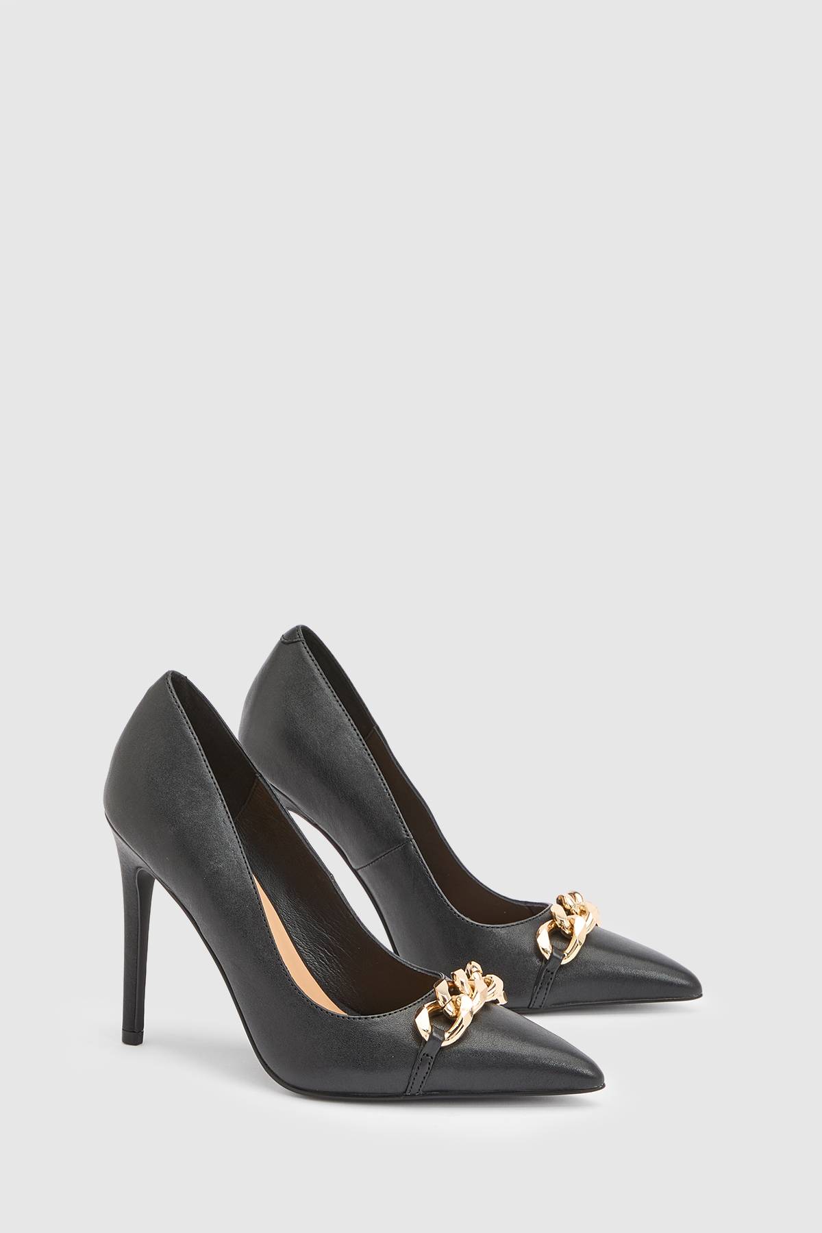 KarenMillen Escarpin À Talon Aiguille Et Bout Pointu En Cuir