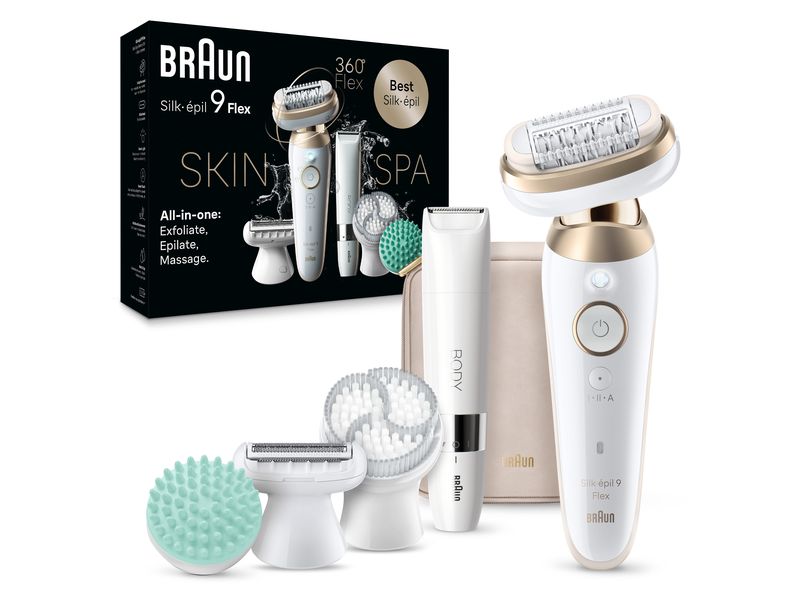 Braun Epilierer Silk·épil 9 SkinSpa Flex 9-481 3D Kabelloses Nass- und Trocken-Epiliergerät