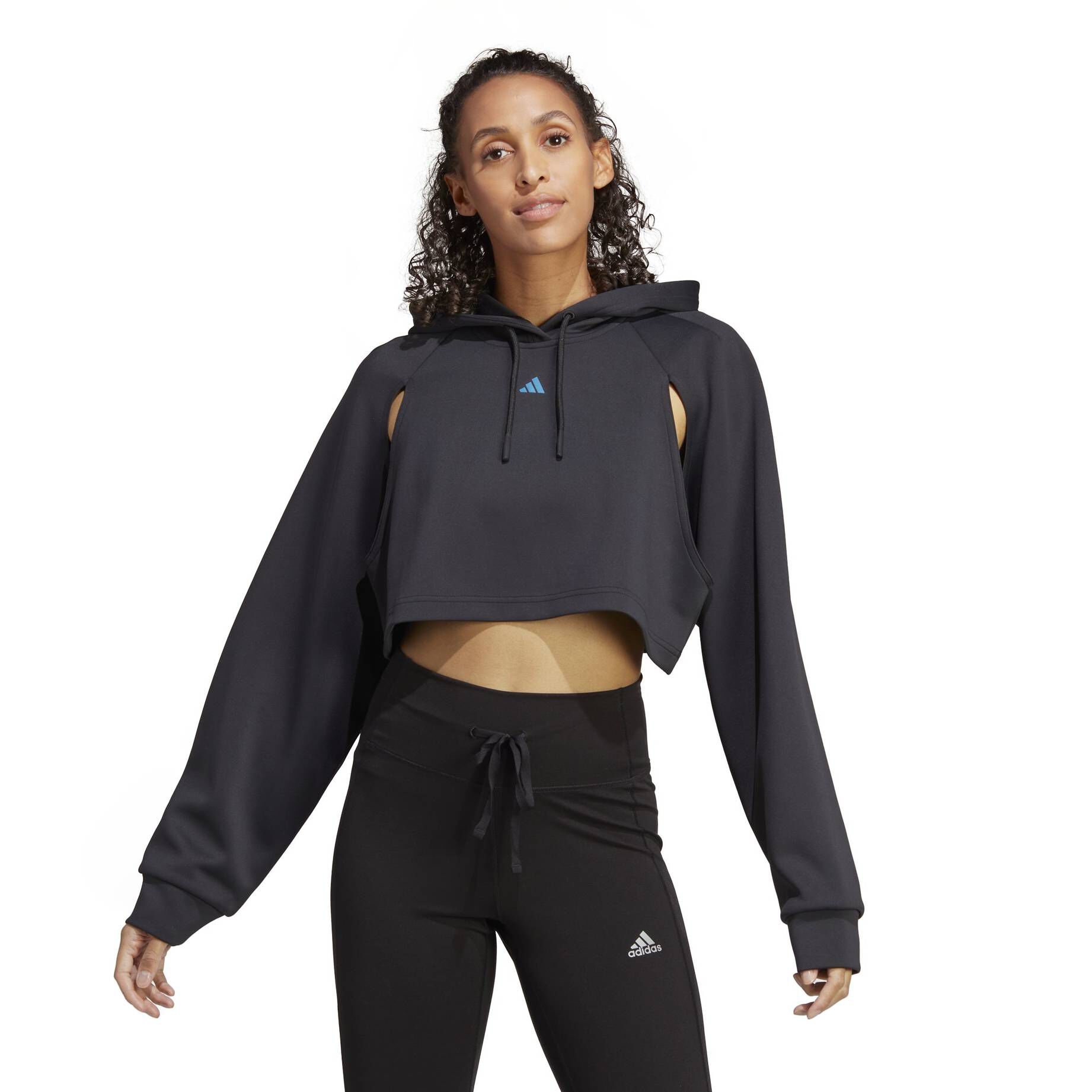 adidas Performance| Damen Trainingssweatshirt HIIT AEROREADY CROP TRAINING HOODIE