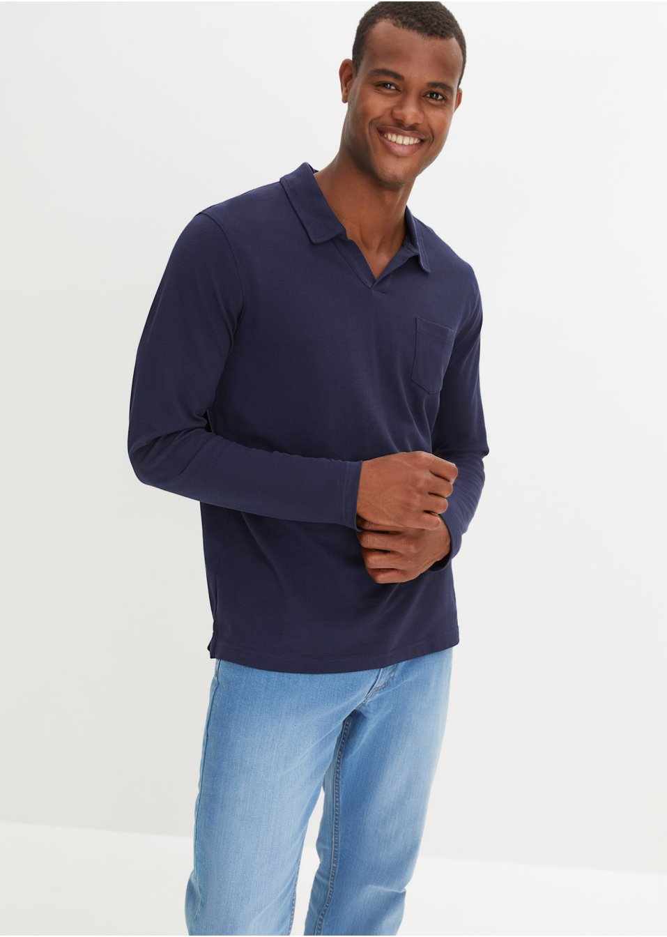 Poloshirt met lange mouwen
