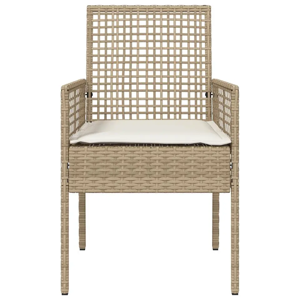 vidaXL - Tuinstoel - Beige - Poly rattan - 53 x 60 x 85cm