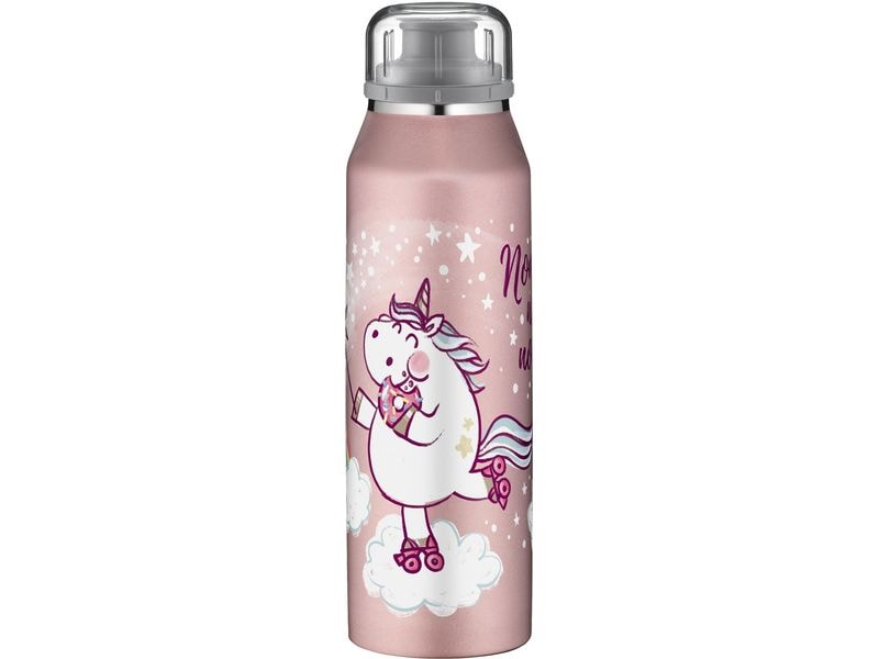 Alfi Thermosflasche Kids Unicorn 500 ml, Rosa Isolierflasche