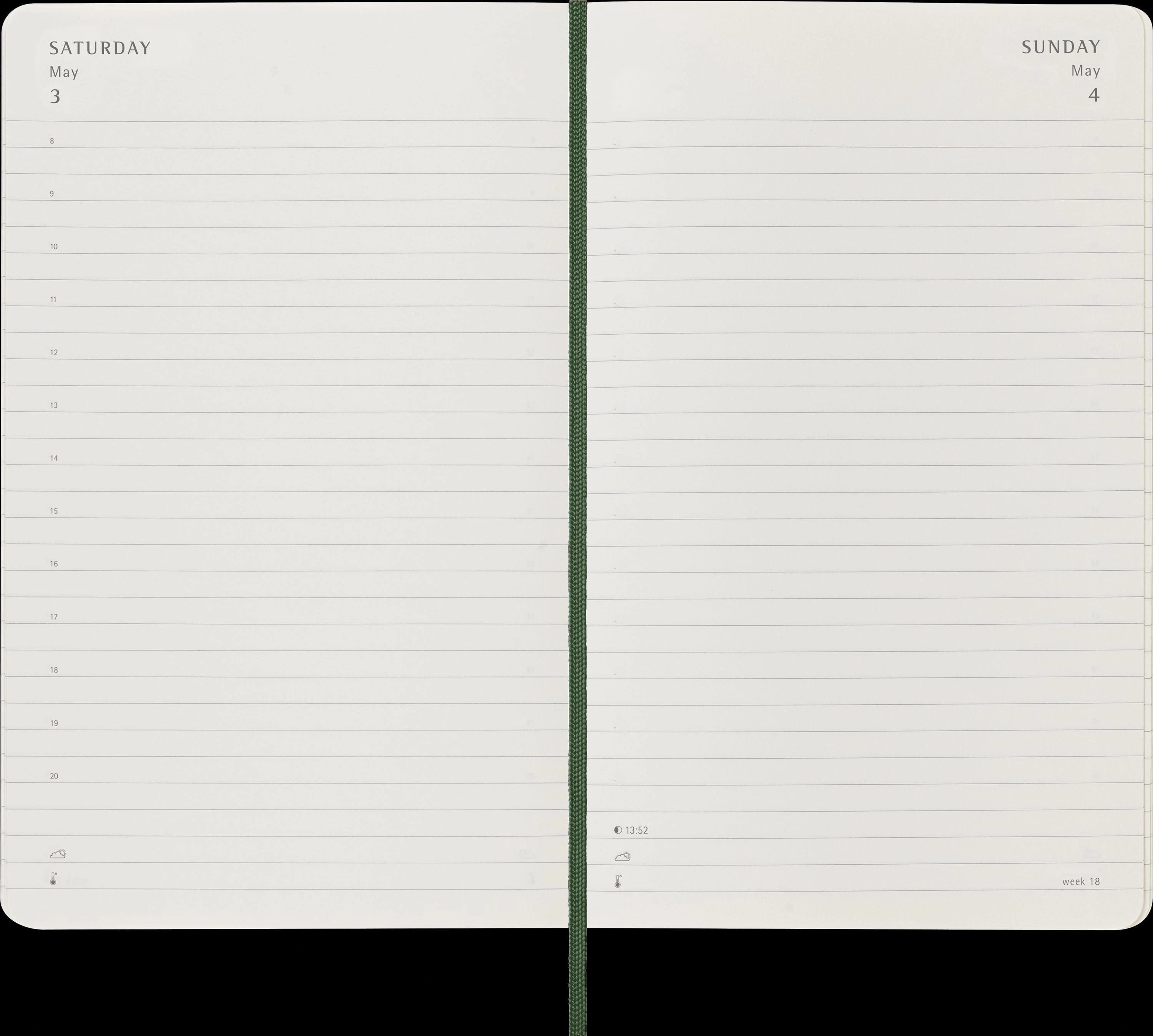Moleskine 12 Monate Tageskalender 2025, Large/A5