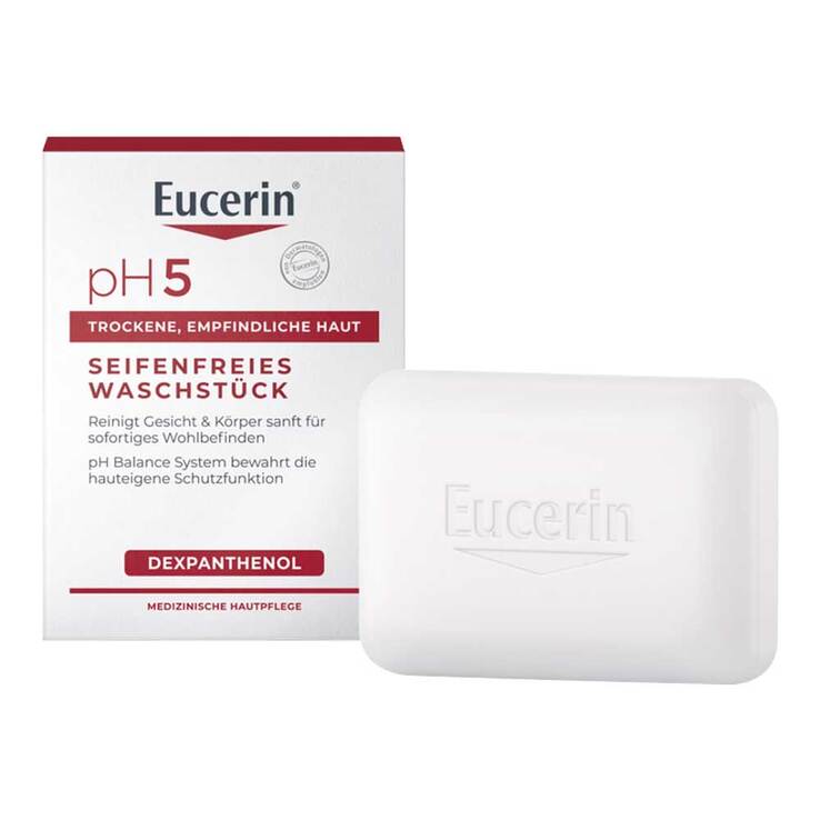 Eucerin pH5 seifenfreies Waschstück für empfindliche Haut, 100 g