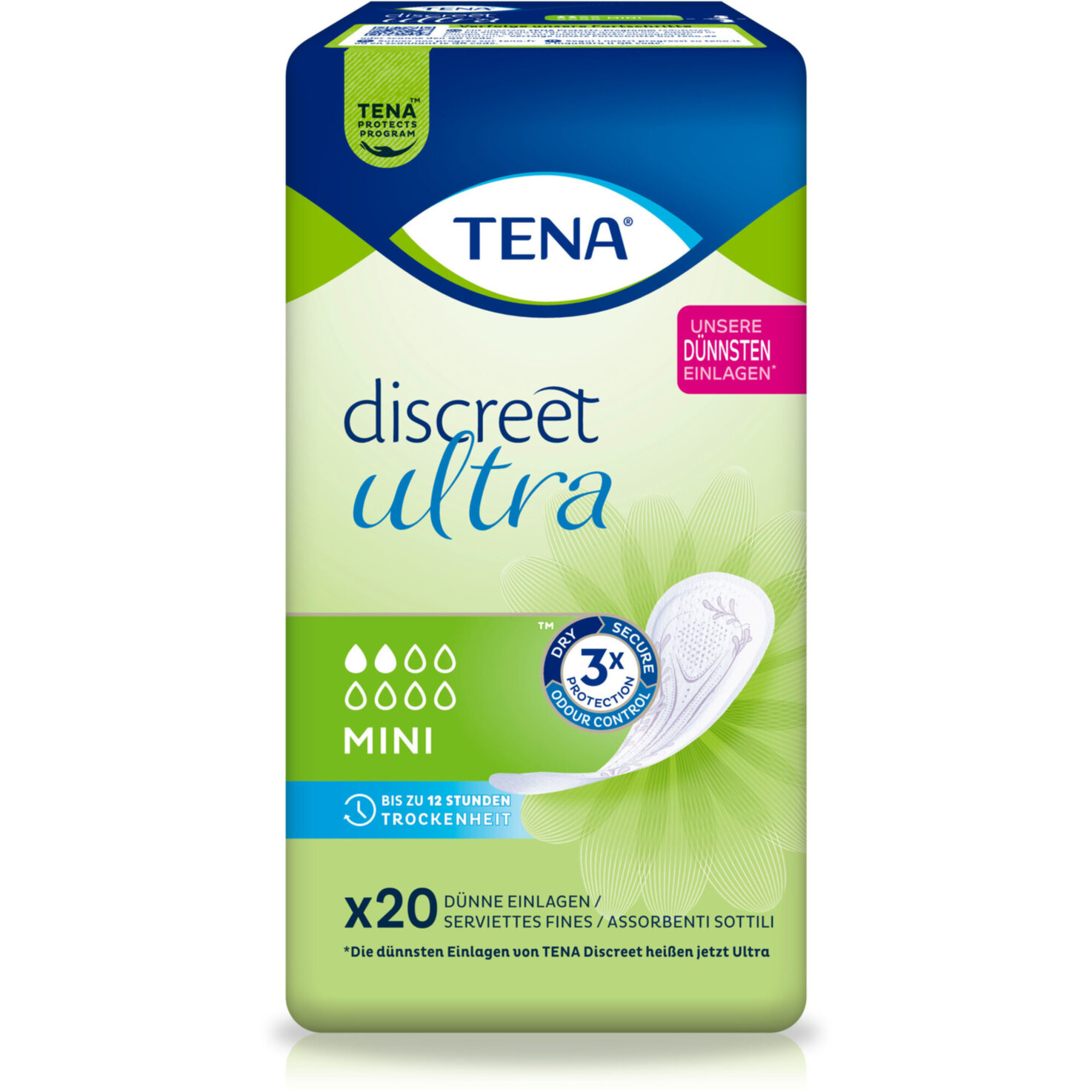 Tena Discreet Ultra Inkontinenz-Einlagen Mini 20 Stück