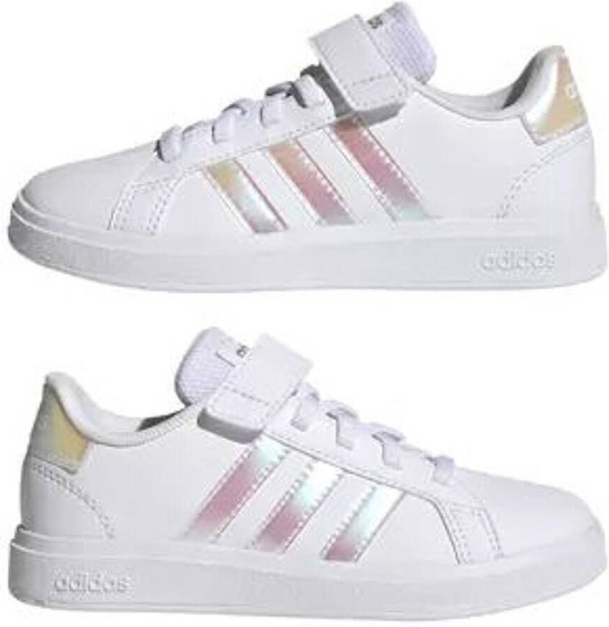 Adidas Sportswear Grand Court 2.0 sneakers wit metallic zilver Imitatieleer 38 2 3