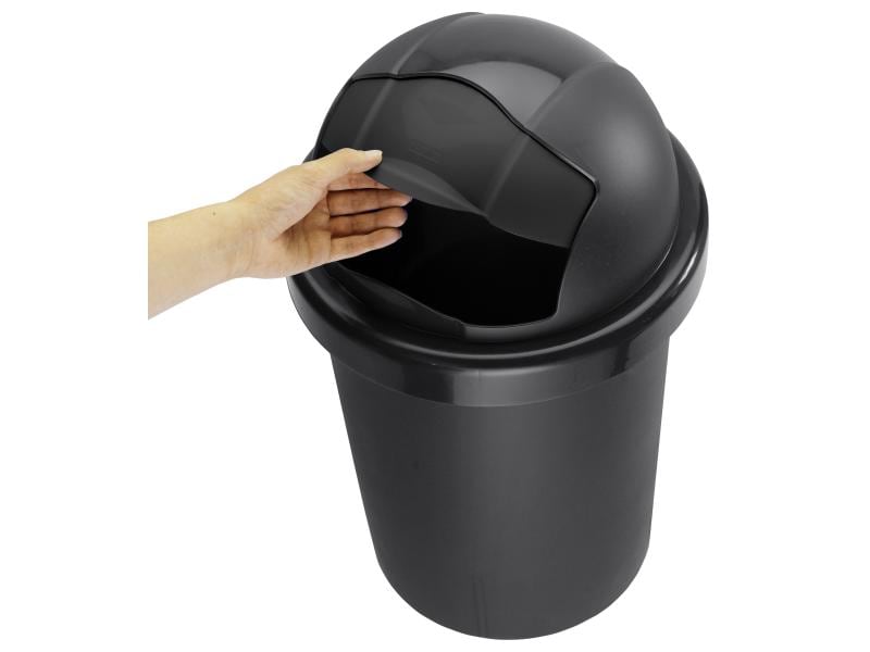 Rotho Swingeimer Roll Bob 30 l, Schwarz Eimer