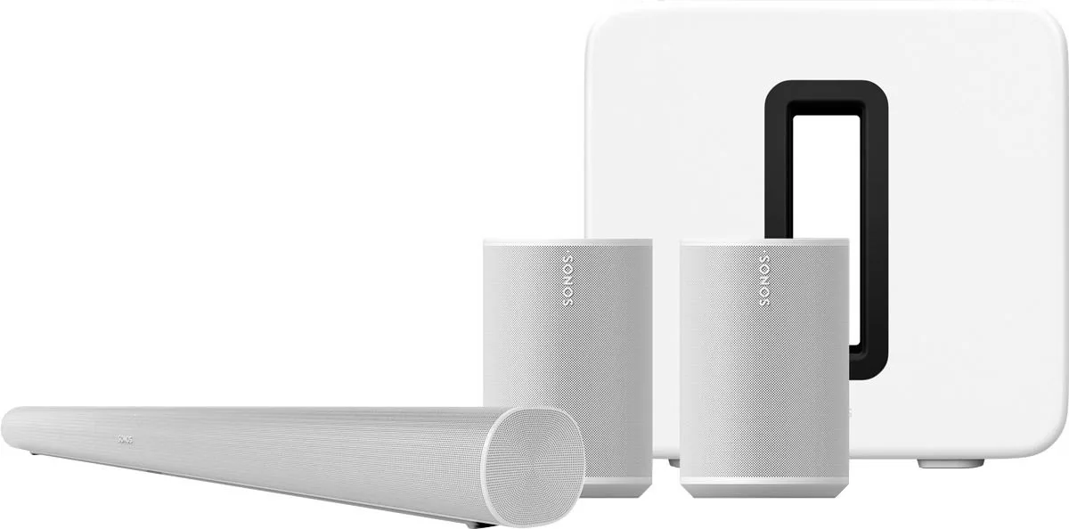 Sonos Arc 5.1 Era 100 Blanc (1 Sonos Arc, 2 Sonos Era et 1 Sonos Sub) Home-cinéma sans fil