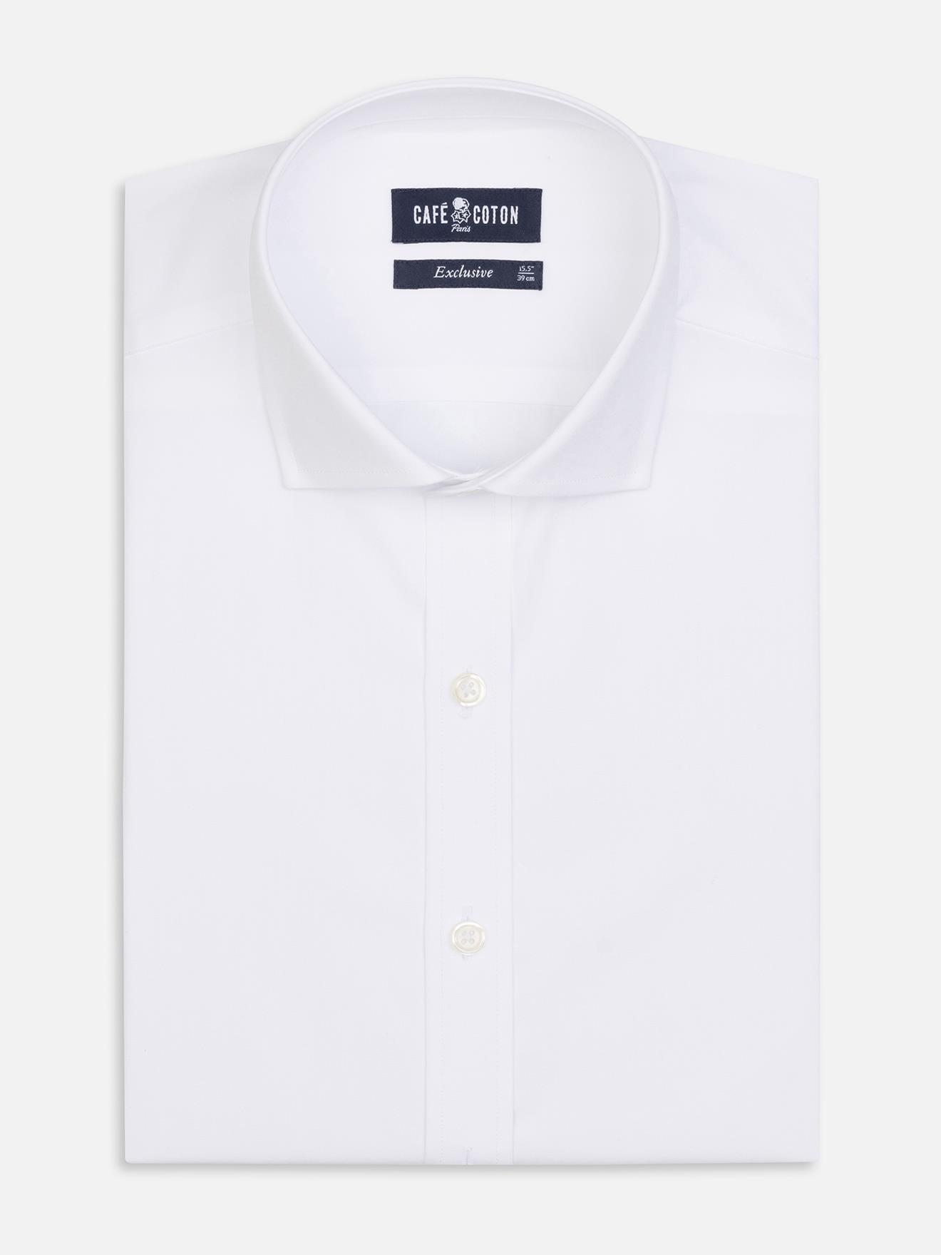 Chemise en popeline blanche