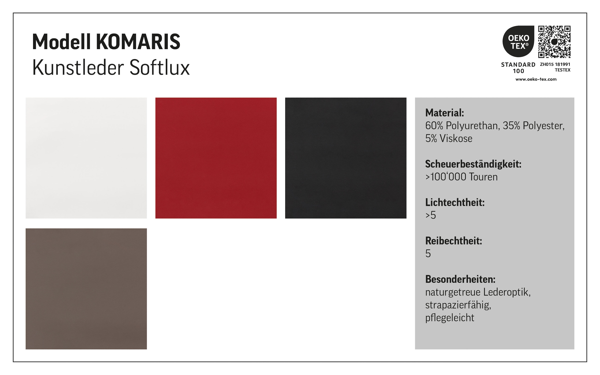 COTTA Polstergarnitur »Komaris, B: 177 bzw. 100 cm« Set,  Set: 2er-Sofa & Hocker, mit Kopfteilverstellung
