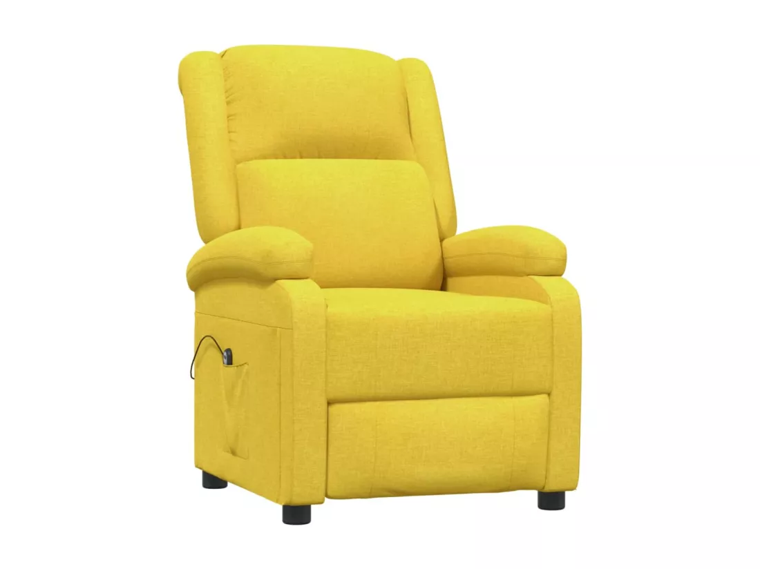Fauteuil inclinable électrique Jaune Tissu