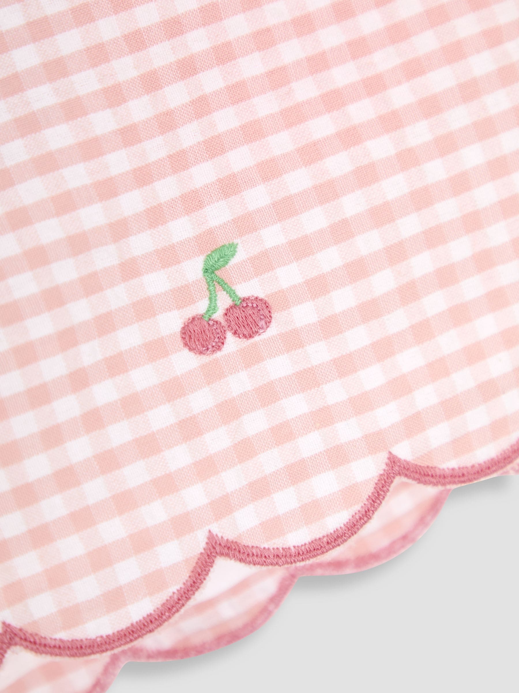 JoJo Maman Bébé Embroidered Scallop Hem 100% Cotton Shorts