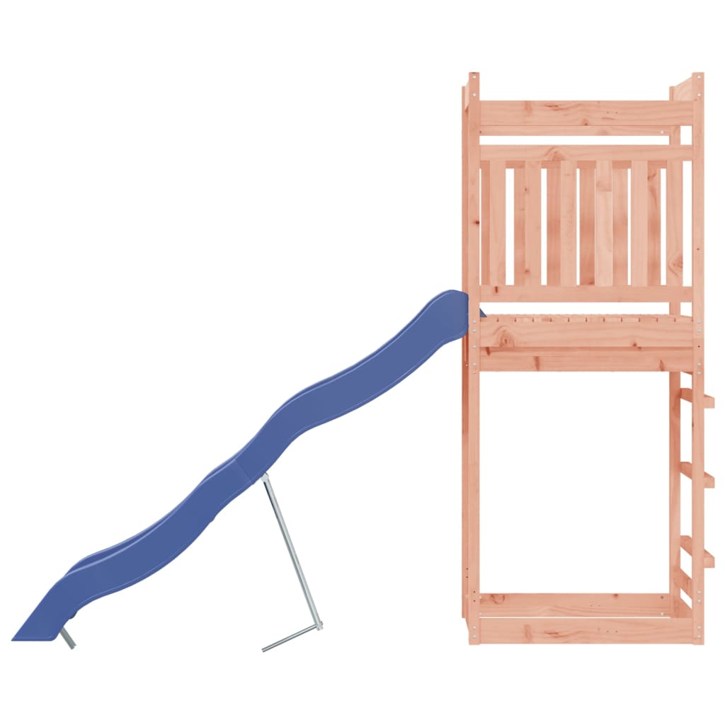 Aire de jeux d'extérieur balançoires toboggan portiques robuste jeux jardin 53 x 266 x 207 cm bois massif de douglas 02_00048