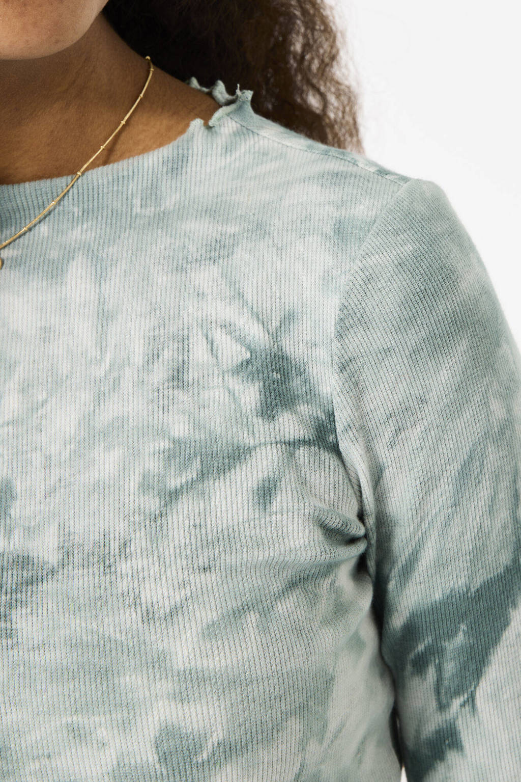 Garcia tie-dye longsleeve mintgroen/ecru