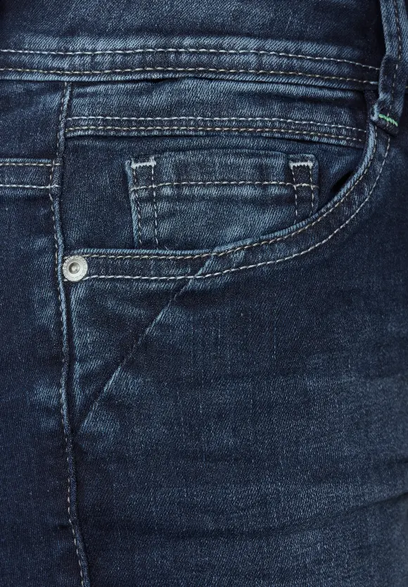 Slim Fit Jeans - mid blue used wash